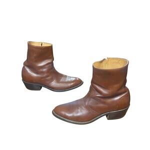 Vintage leather mid cowboy boot size 9.5